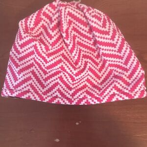 Brand new, never worn Pink and White Fleece Lined Beanie Hat by Taja